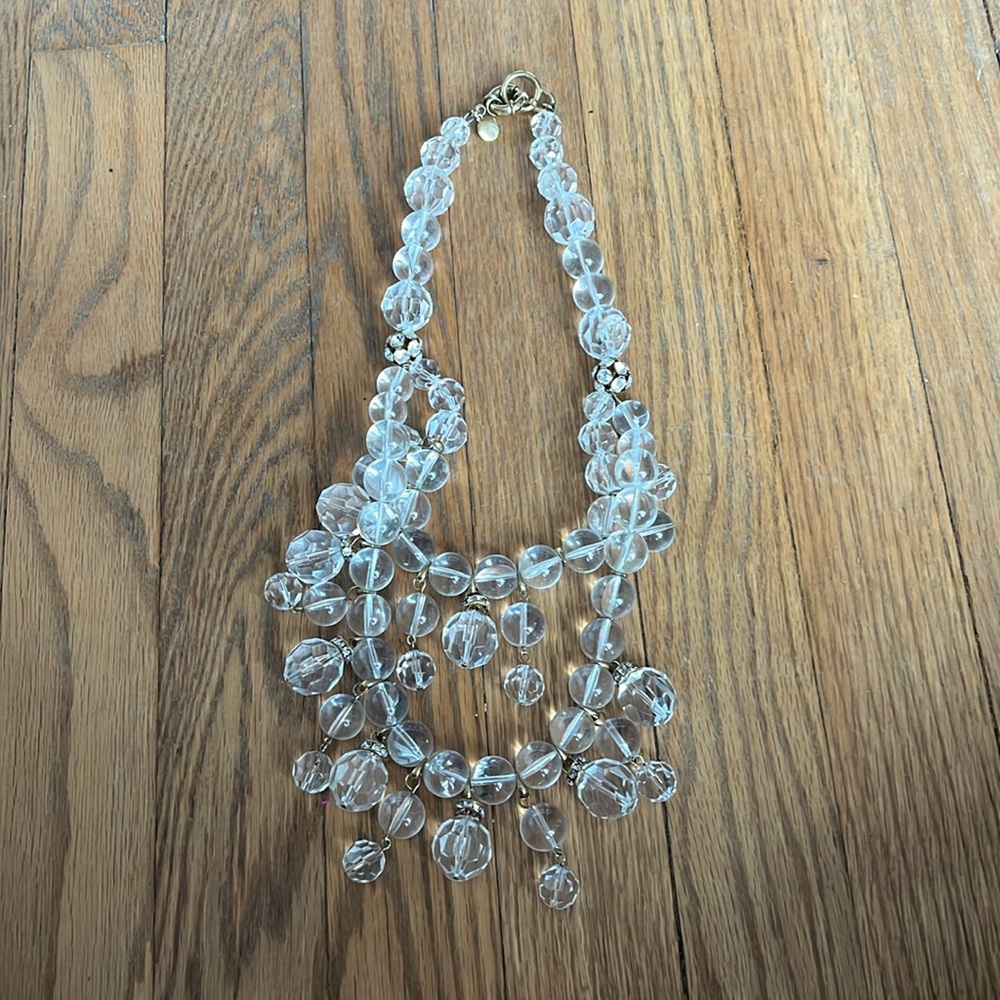 J. Crew Crystal Lucite Bib Statement Necklace